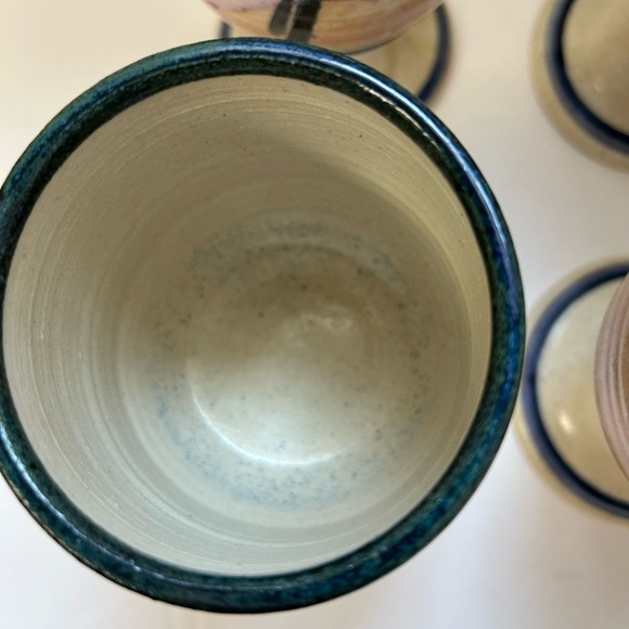 Studio Art Pottery / Set of 6/ Hand Thrown/ water-Wine Goblets / NWOT/ STUNNING - Picture 4 of 13